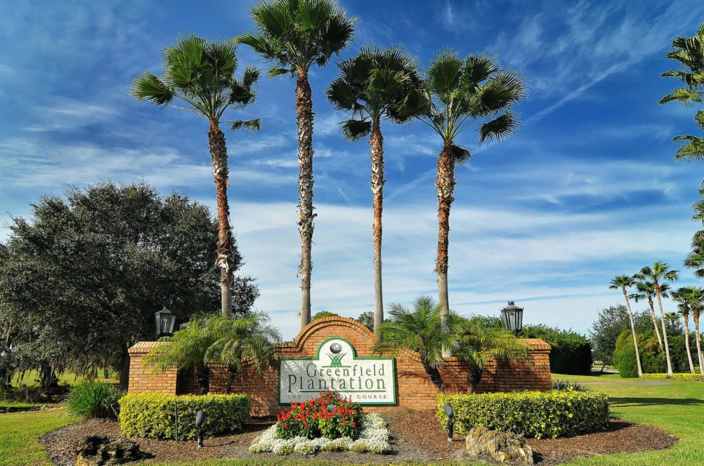 Greenfield Plantation in Bradenton Entrance Sign