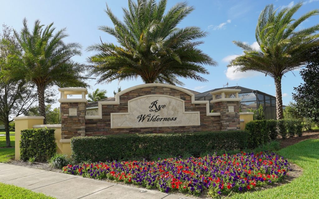 Rye Wilderness in Bradenton Entrance Sign