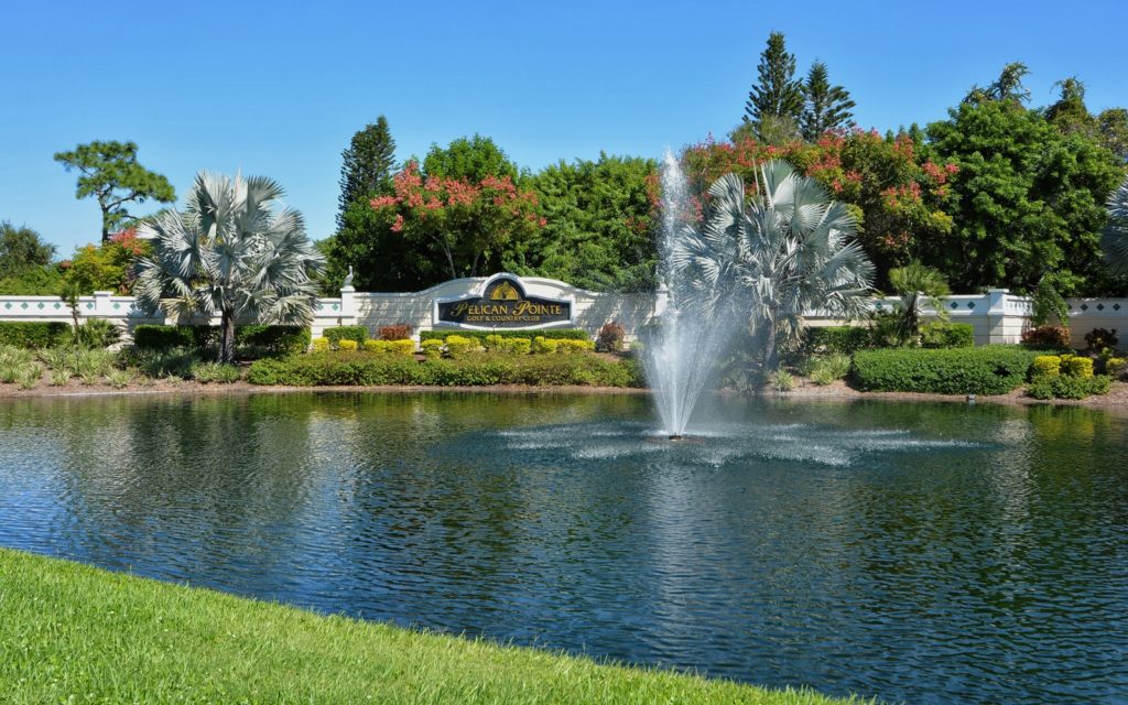 Pelican Pointe Golf & Country Club in Venice Entrance Sign